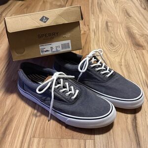 NEW Sperry Striper II CVO Canvas Sneakers - SW Navy
